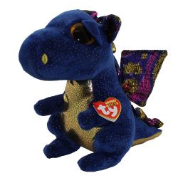 PELUCHE TY BEANIE BOOS - SAFFIRE DRAGON BLEU MÉDIUM 13